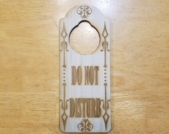 Do Not Disturb Engraved Door Hanger Sign Do Not Enter