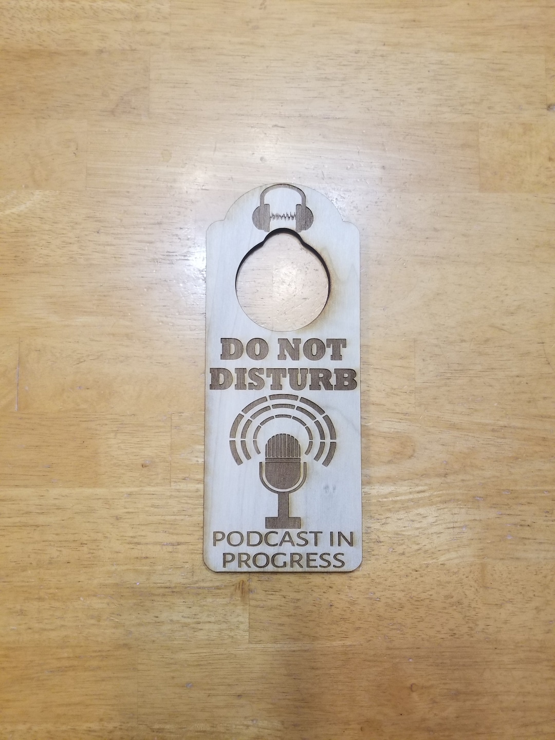 Do Not Disturb Podcast in Progress Engraved Door Hanger Sign - Etsy