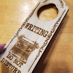 Writing Do Not Disturb Engraved Door Hanger Sign - Etsy