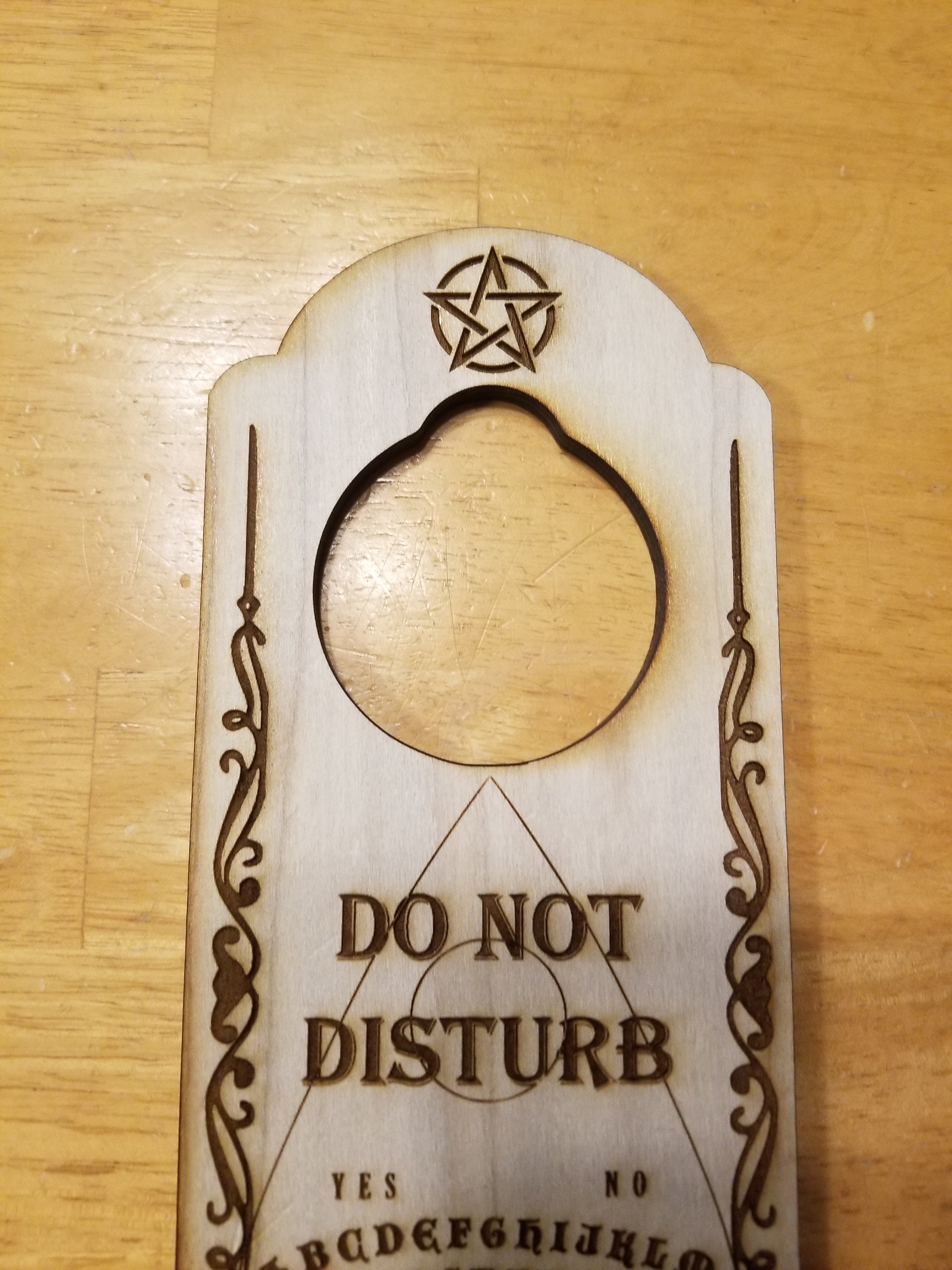 Do Not Disturb Ouija Board Engraved Door Hanger Sign - Etsy