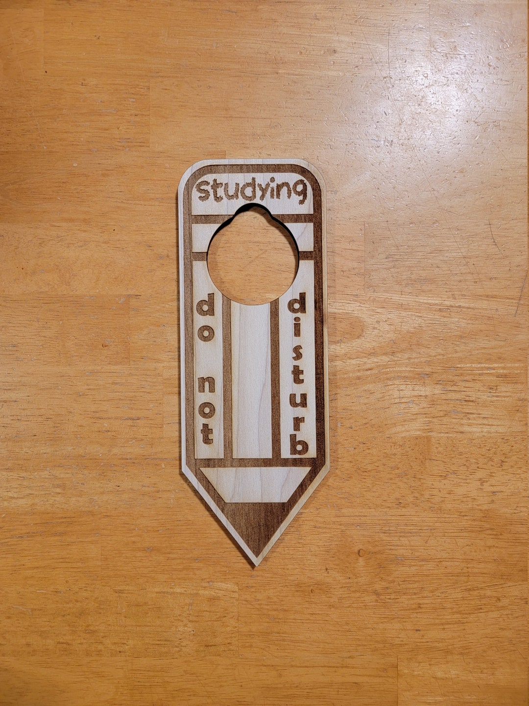 Studying Do Not Disturb Pencil Shaped Engraved Wooden Door Hanger - Etsy