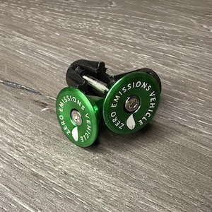 Zero Emissions Vehicle Bicycle Bike Handlebar Bar End Plugs Green Eco Friendly