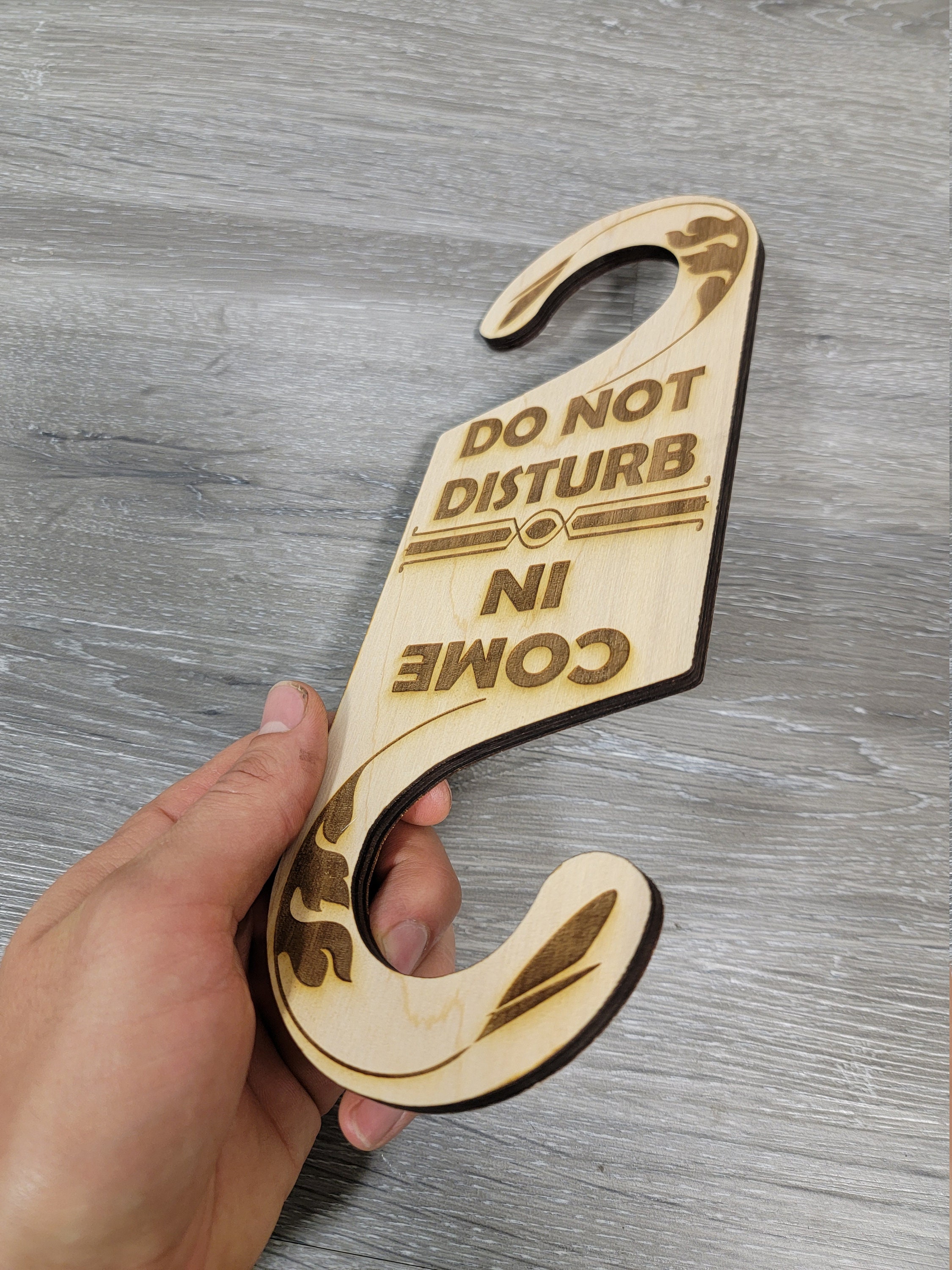 Flippable Do Not Disturb Come in Engraved Door Hanger Sign - Etsy