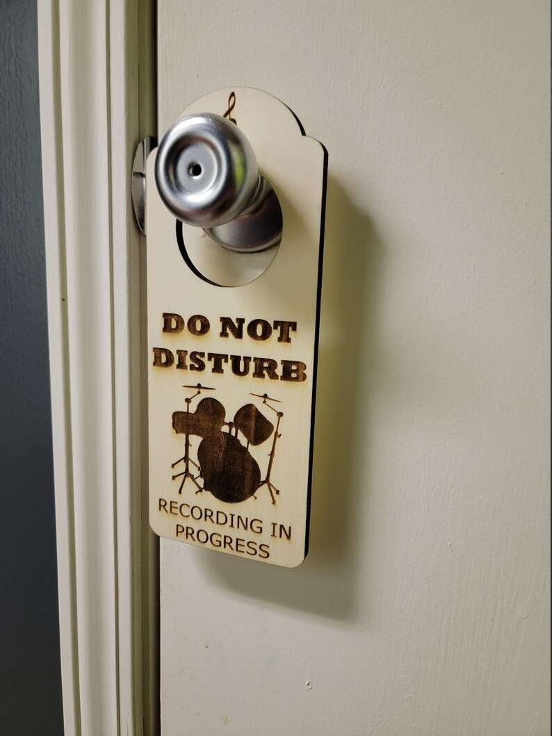 Do Not Disturb Recording in Progress Drums Engraved Door Hanger Sign - Etsy