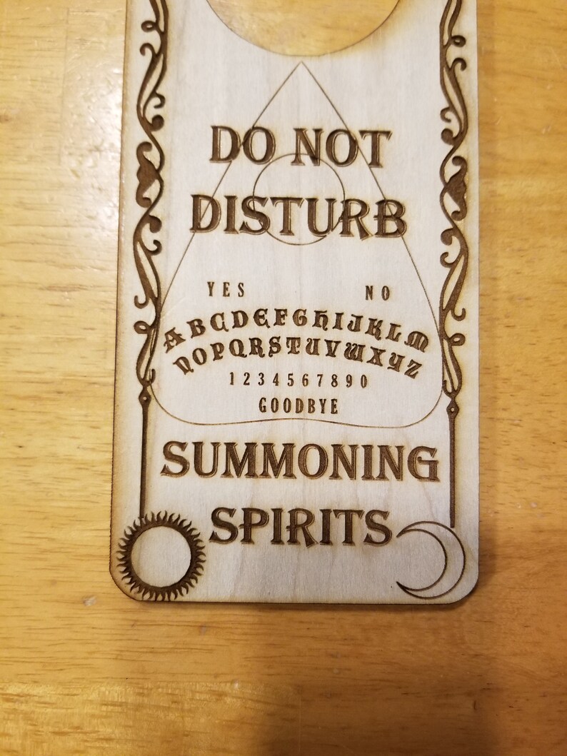 Do Not Disturb Ouija Board Engraved Door Hanger Sign - Etsy