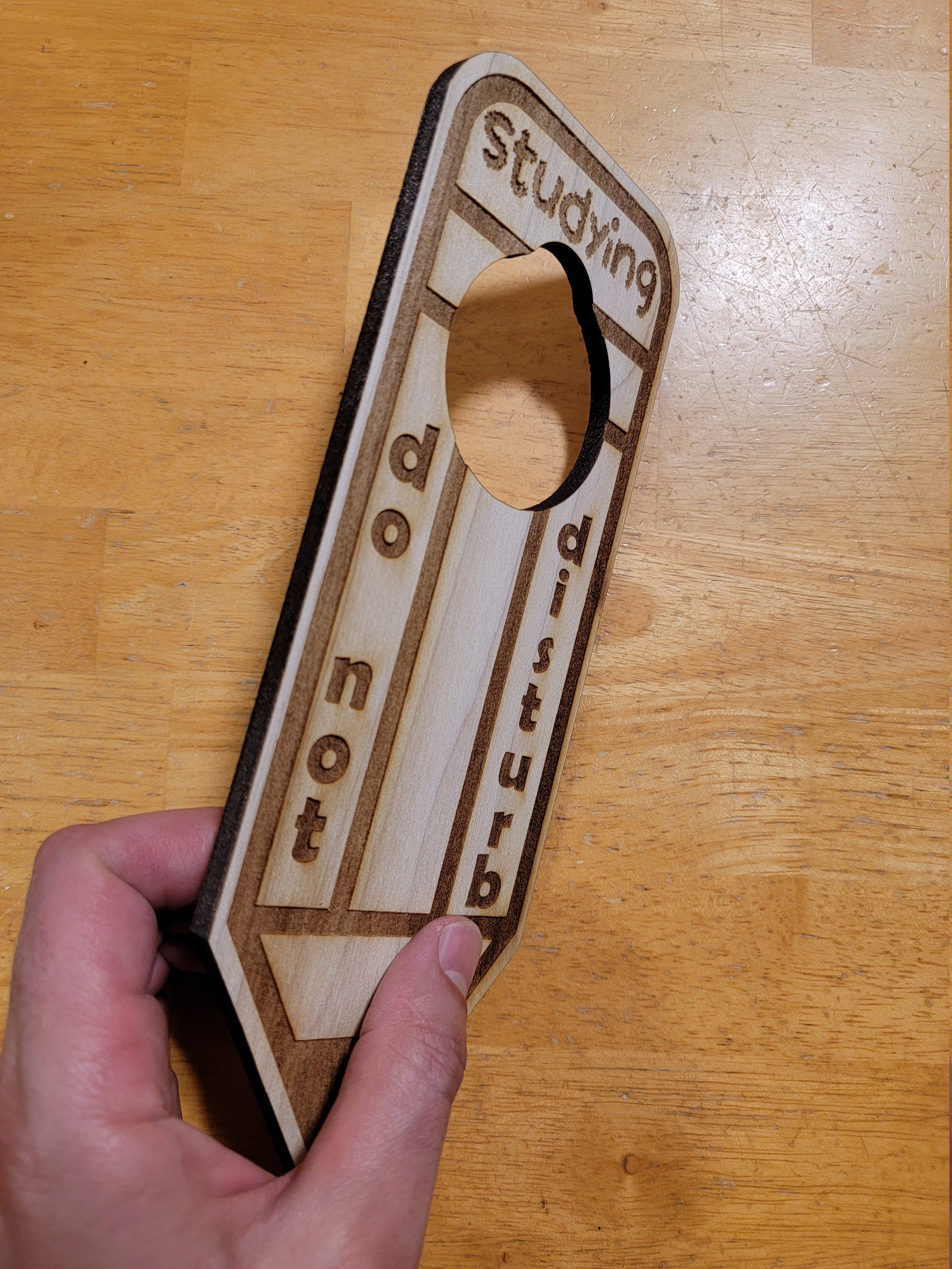 Studying Do Not Disturb Pencil Shaped Engraved Wooden Door Hanger - Etsy