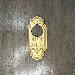 Do Not Disturb Fancy Engraved Door Hanger Sign Variant 1