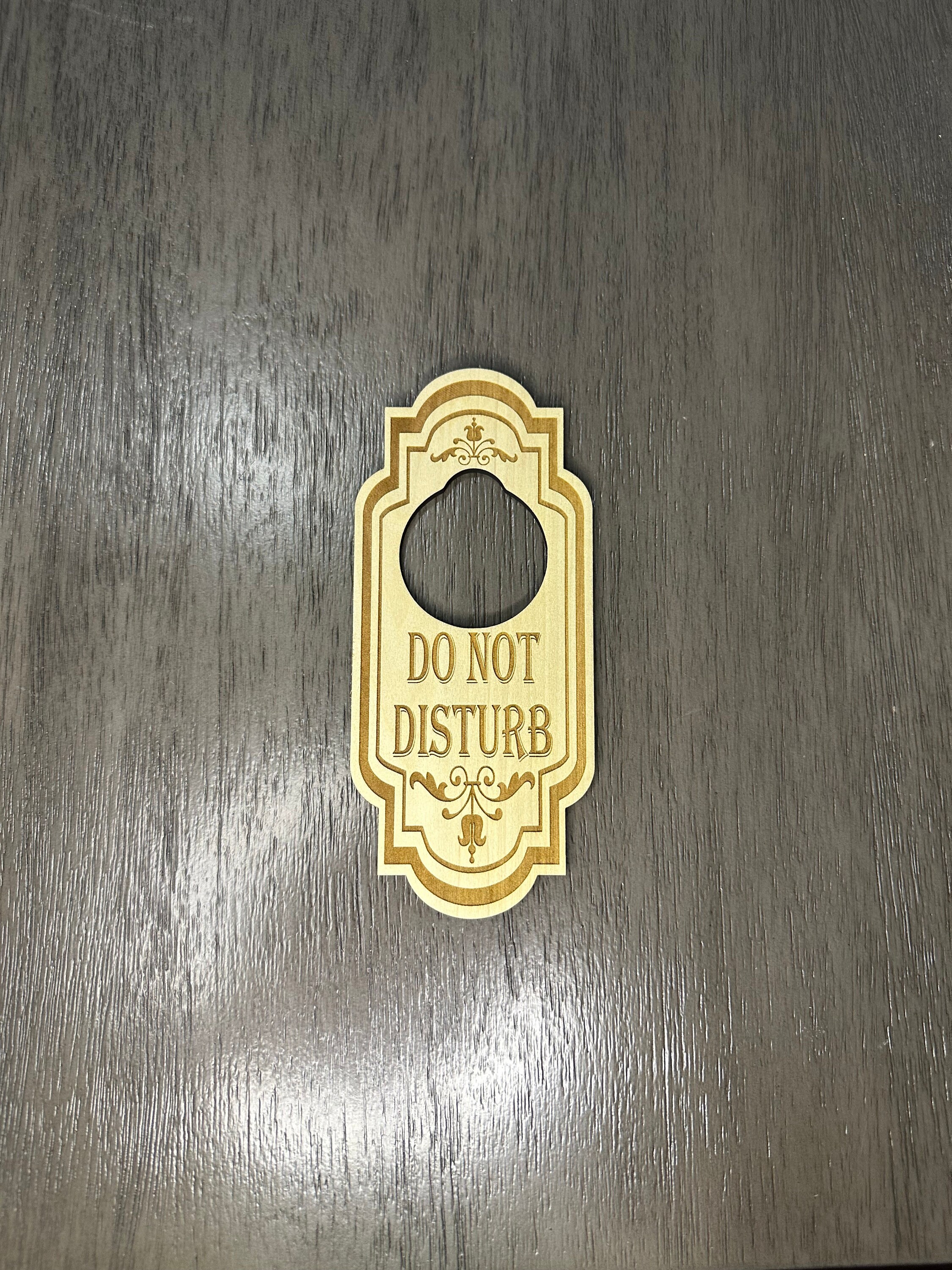 Do Not Disturb Fancy Engraved Door Hanger Sign Variant 1 - Etsy