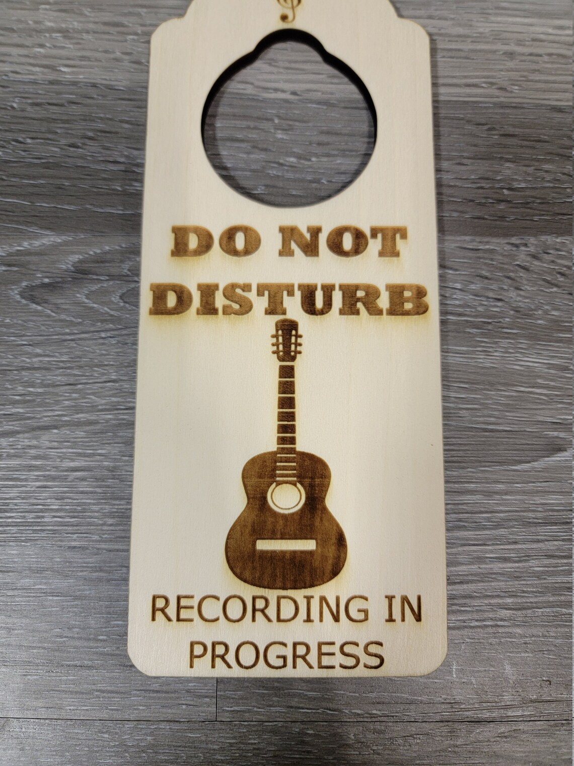 Do Not Disturb Recording in Progress Guitar Engraved Door Hanger Sign ...