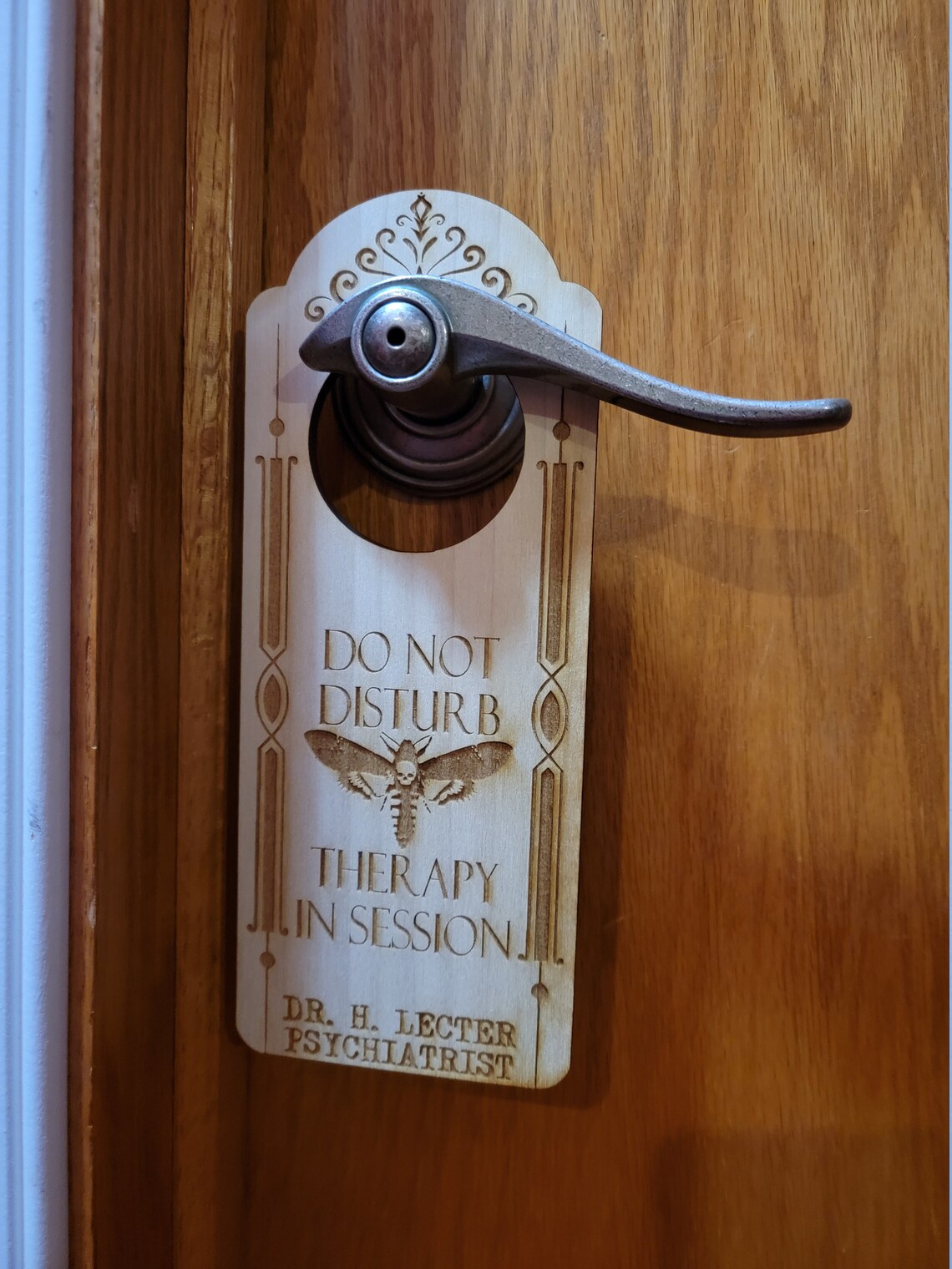 Lecter Sign Doctor Lecter Do Not Disturb Silence of the Lambs Engraved Door Hanger ...