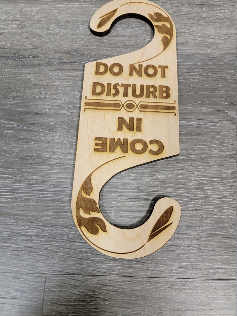Flippable Do Not Disturb Come in Engraved Door Hanger Sign - Etsy