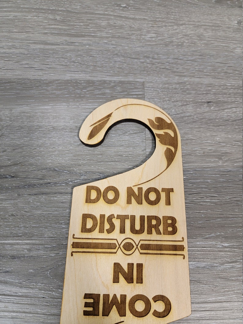 Flippable Do Not Disturb Come in Engraved Door Hanger Sign - Etsy