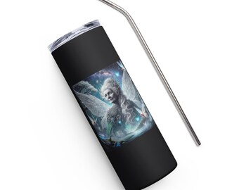Vaso de acero inoxidable con diseño de hada encantada – Artículos para beber de fantasía mágica