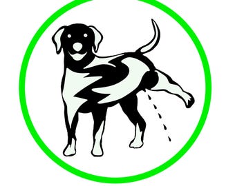 Funny Dog Peeing Sticker - Canine Pet Lover Gift
