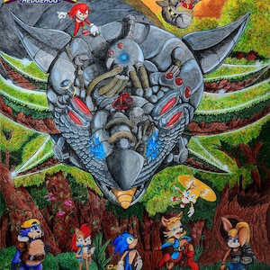 Sonic The Hedgehog Fan Art Print: Archie Comics Tribute