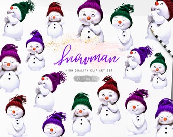 Snowman Clipart Etsy Snowman Clipart Etsy
