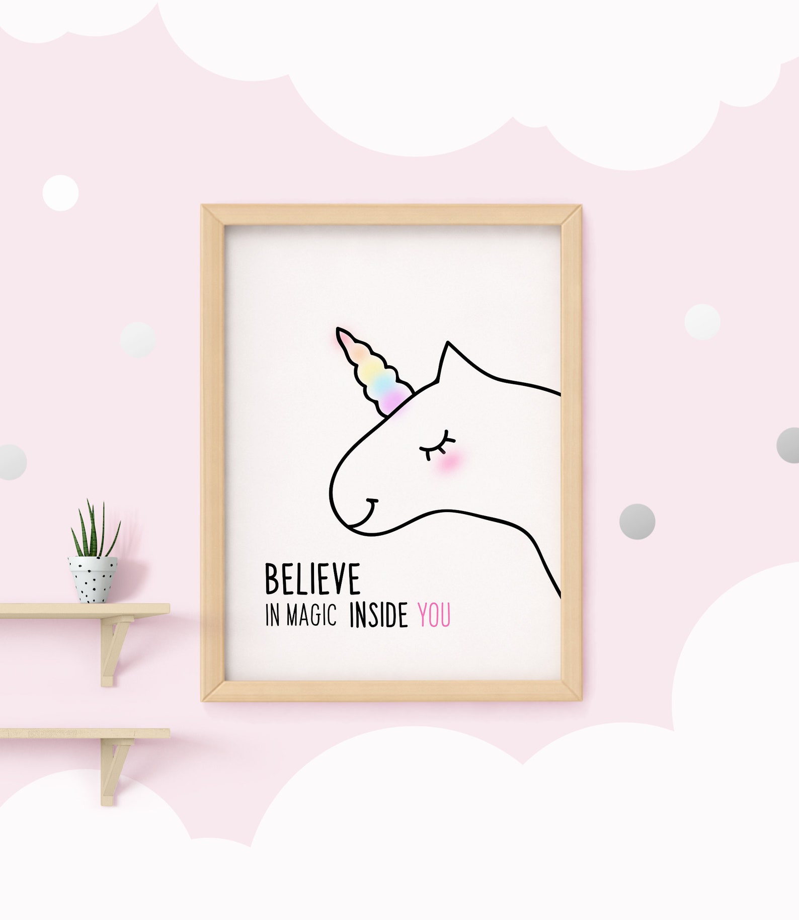 unicorn print unicorn quotes printable believe in magic etsy