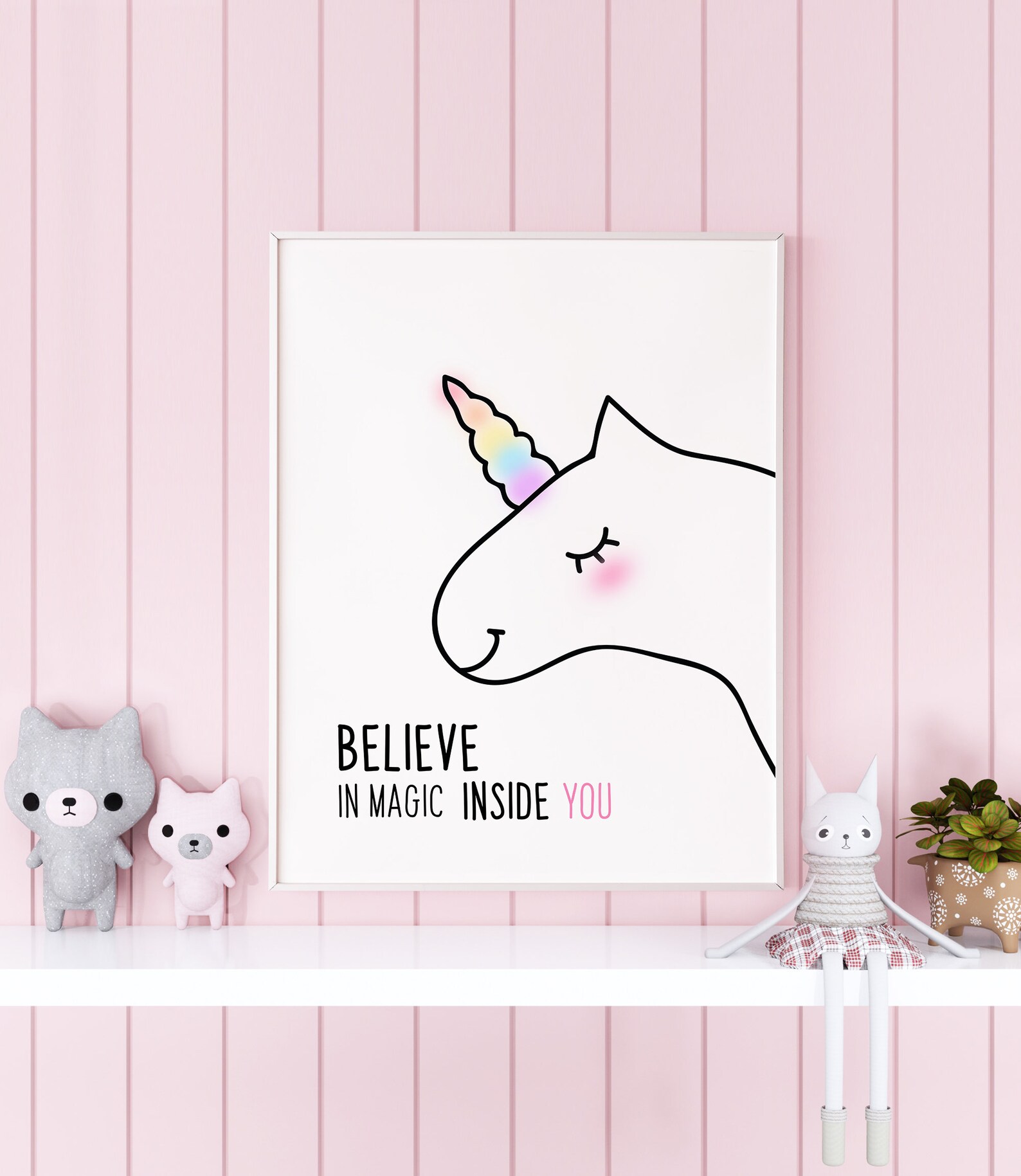 unicorn print unicorn quotes printable believe in magic etsy