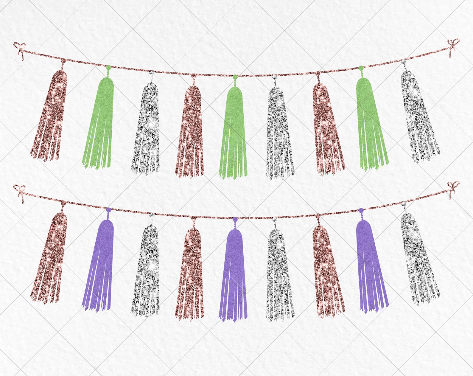 Glitter Garlands Clipart Tassels Clip Art Party Tassel PNG Etsy