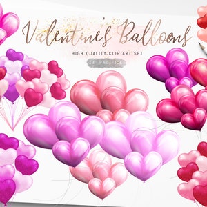 Party Ballons Clipart Geburtstagsparty Clipart Bunte Ballons Etsy