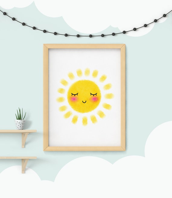 Night Time Sleepy Eyelashes Emoji Nursery Wall Decor Art Poster Print