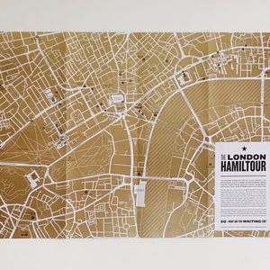 Hamilton Musical London Walking Tour Map Print – West End Musical Theatre Fan Gift Secret Santa