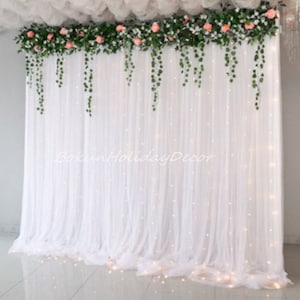 Backdrop Curtain Wedding Party Backdrop Photo Background Decor Tulle Chiffon Backdrop For Bridal Shower Scene Layout Event Party Supplies
