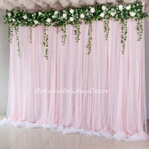Photo Background Decoration For Studio/Birthday/Baby Shower/Christmas/Prom Wedding Party Backdrop Gauze Hanging Curtains Ice Silk Cloth