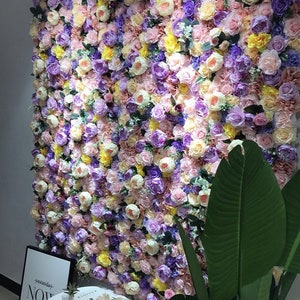 Peony Rose Artificial Flower Panels Artificial Green Plant Beauty Salon Wall Decor Flower Pannels INS Tiktok online Celebrity Photography
