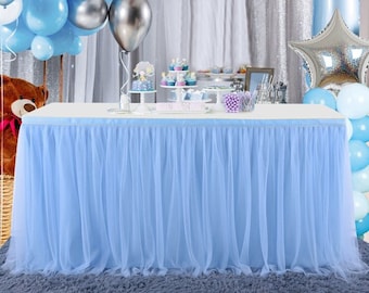 Baby Shower Table Skirting Tulle Baby Table Skirt Cake Table Skirt Tablecloth Birthday Wedding Banquet Party Decoration Supplies