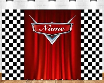 Race Car Theme Birthday Backdrop | Photography Background