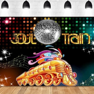 Music Disco Ball Dance Banners Vinyl Backdrop Soul Train Photo Backdrop Party Show Photography Background Decor Poster Photo Props