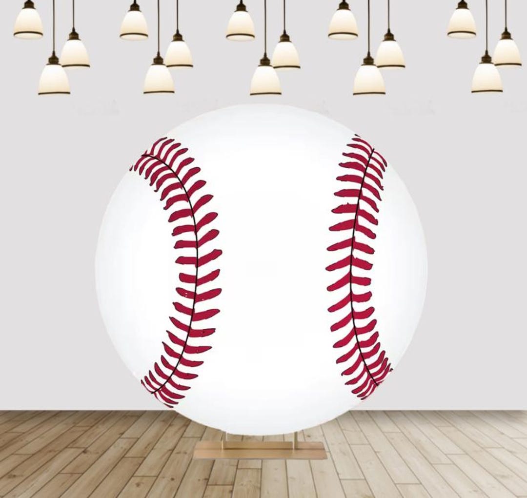 Baseball Round Arch Cover, Sports Birthday Party Backdrop - Etsy