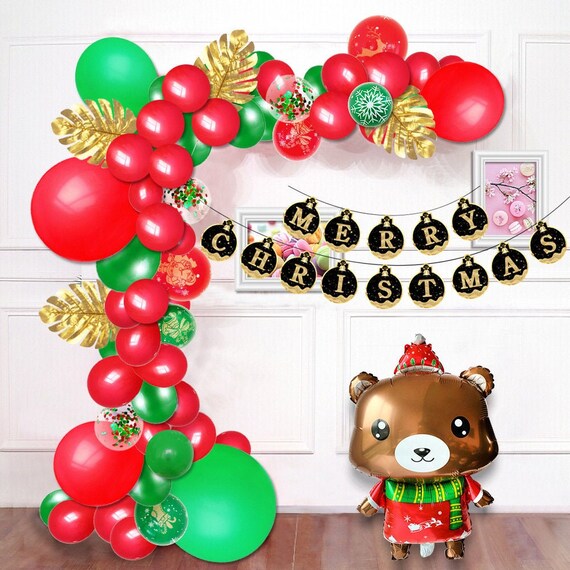 Wedding Car Decorations kit Red Teddy bear Dolls Ribbon Garland balloons 