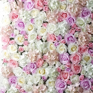 3D Artificial Flower Panel Spring Flower Wall Home Shop Party Holiday Wall Decor Fotografia Sfondo Sfondo Ambientazione Floral Wall