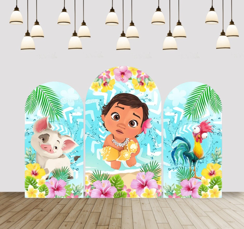 Newborn Arched Wall Chiara Background Baby Moana Flowers Arch Cover Backdrop Kids Baby Shower Birthday Party Photograph Background
