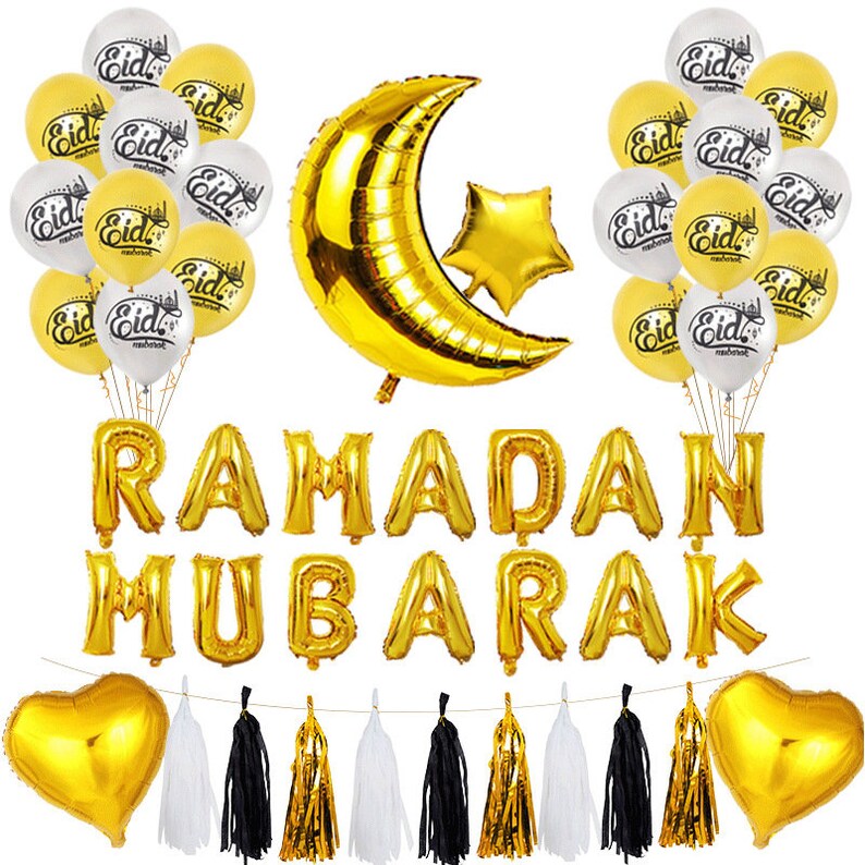 Eid Mubarak Party Balloon Set Letter Set Party Balloon Decoration Party Supplies