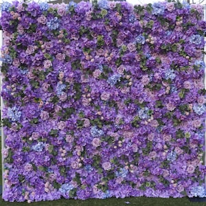Lavender Artificial Flower Panels Purple Rose Hydrangea Party photoground Wall Bridal Shower Backdrop Hawaiian Wedding Flower Wall