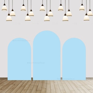 Light Blue Arch Backdrop Cover, Baby Shower, Wedding Decor