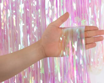 Candy Colored Tinsel Curtain Decoration Fringe Backdrop Festival Party Tassel Curtains