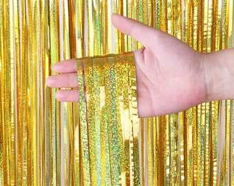 Metallic Foil Fringe Curtain: Party Photo Booth Backdrop