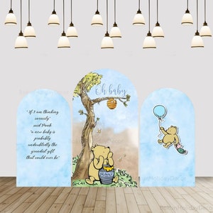 Winnie the Pooh Arched Backdrop Cover, Double Sided