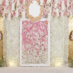 Gorgeous 12x8ft Pink Flower Wall Backdrop - Perfect For Wedding Proposals, Bridal Showers & Birthday Photos