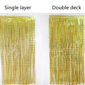 Multi-color Sequin Metallic Foil Fringe Curtains Tassel Wedding Bridal Baby Shower Backdrop Birthday Anniversary Party Decoration image 7