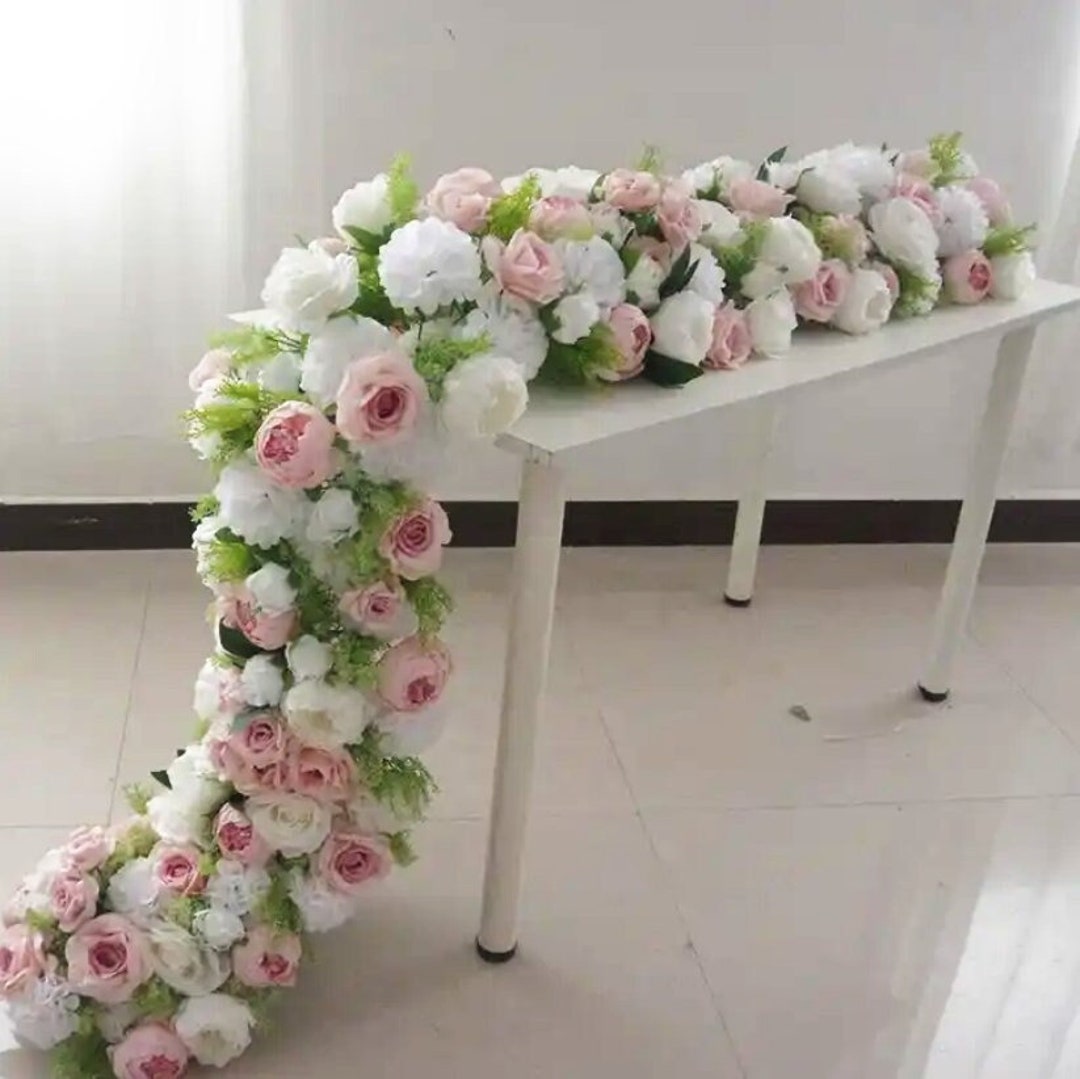 Silk Rose & Hydrangea Flower Row - Wedding Aisle Decor - Etsy