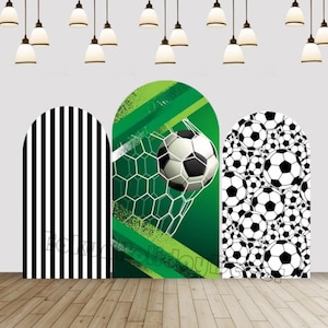Soccer Stadium Football Sports Theme Arch Cover Boy Birthday Party Baby Shower Chiara Arch Wall Background Photo Photography Background