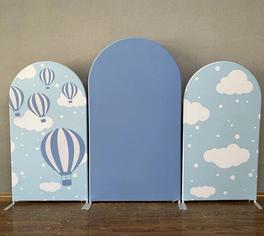 Bogen-Hintergrundabdeckung Aus Spandex – 75x180 Cm, Dehnbar, Für 0,8x1,8 M Bogenständer, Babyblau, Für Partys & Fotoshootings