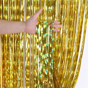 Multi-color Sequin Metallic Foil Fringe Curtains Tassel Wedding Bridal Baby Shower Backdrop Birthday Anniversary Party Decoration