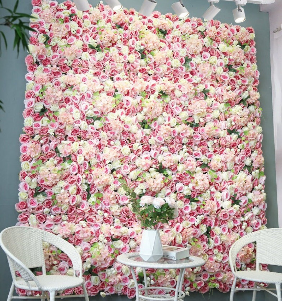 Silk Rose Hydrangea Flower Wall Panel, Wedding Backdrop - Etsy Canada