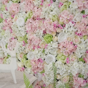 Plant Flower Wall 3D Artificial Flower Panel Home Shop Party Holiday Wall Decor Photography Backdrop Wedding Floral Arrangement